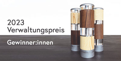 Das Cover des Österreichischen Verwaltungspreises 2023 - Bundesministerium Kunst, Kultur, öffentlicher Dienst und Sport
Referat III/C/9a: Public Management und Governance